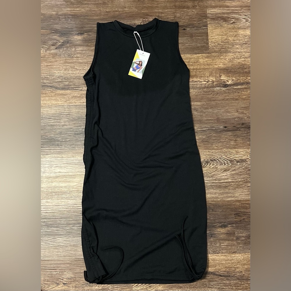 Halara Black Adjustable Mini Dress